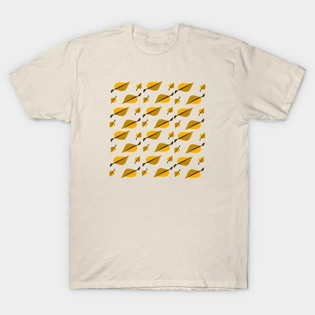 Gold Leaves T-Shirt by Punderstandable